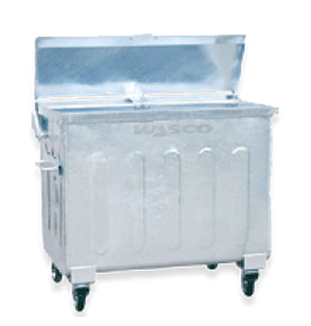 800 Liter Galvanized-waste Container with Metal Lid
